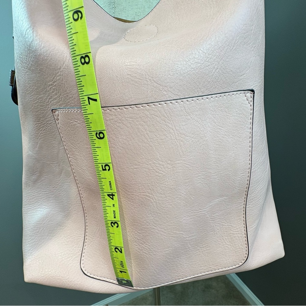 Joy Susan Hobo Bag in Rosewater Pink Soft Vegan Leather 2 in 1 Handbag Classic - Picture 7 of 16
